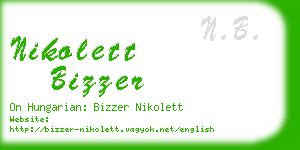 nikolett bizzer business card